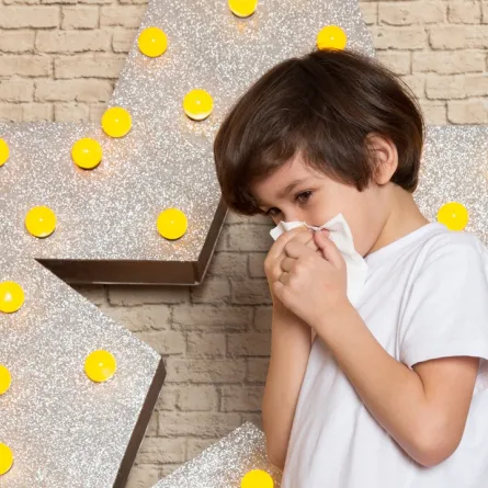 صورة لطفل مصاب بالحساسية