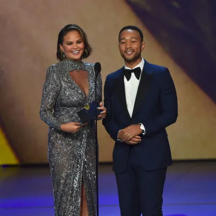 جون ليجند وكريسي تايغن John Legend and Chrissy Teigen (مصدر الصورة: Robyn BECK / AFP)