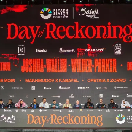 تحديات نجوم الملاكمة خلال مؤتمر نزال اليوم الحاسم - مصدر الصورة حساب واس جودة الحياة بمنصة إكس