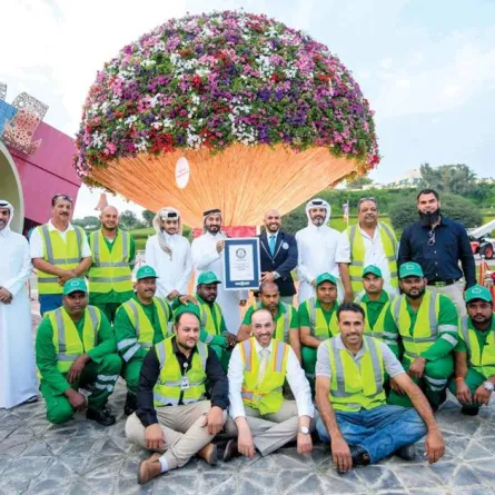 أكبر باقة زهور طبيعية في العالم وتسجلها في موسوعة غينيس, الصورة من وكالة الأنباء القطرية