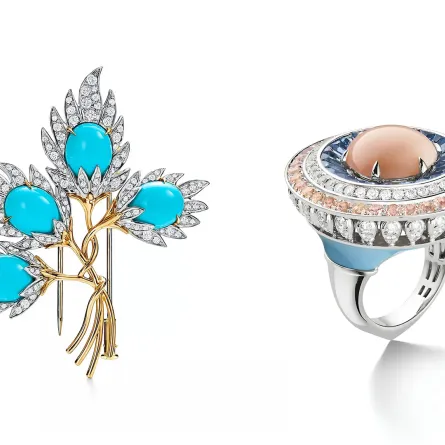 مجوهرات فاخرة مُرصعة بأحجار كريمة بقطع الكابوشون لشتاء 2024