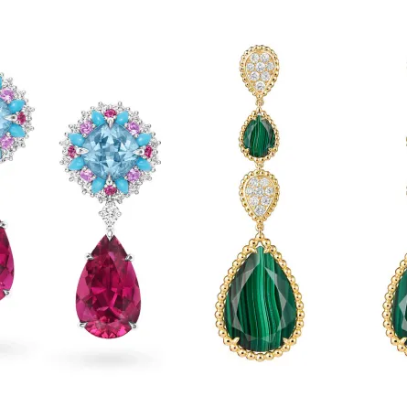 أقراط ملونة متدلية لشتاء 2024 من أشهر الدور العالمية