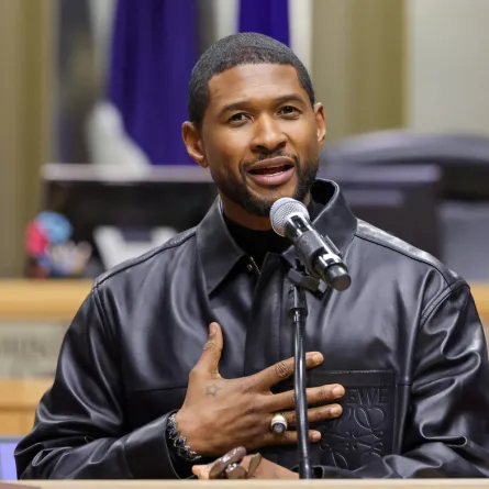 آشر Usher في تكريم له في لاس فيغاس (مصدر الصورة: Ethan Miller / GETTY IMAGES NORTH AMERICA / Getty Images via AFP)