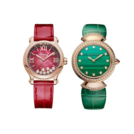 ساعات باللون الأخضر والأحمر لحفل رأس السنة 2024.. ستُزيدكِ تألقًا وجاذبية