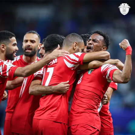 فوز الأردن بـ 4 أهداف- مصدر الصورة حساب الاتحاد الأردني لكرة القدم على منصة إكس 