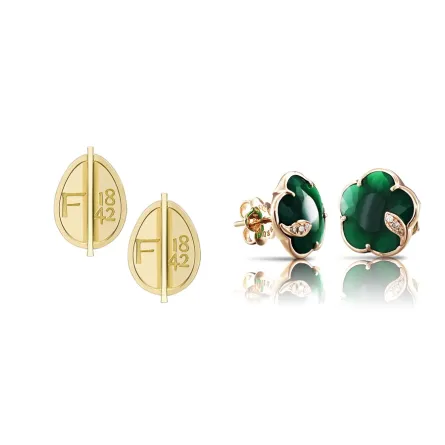 أقراط ذهب صغيرة مُرصعة بالألماس والأحجار الكريمة.. تناسبكِ للإطلالات اليومية