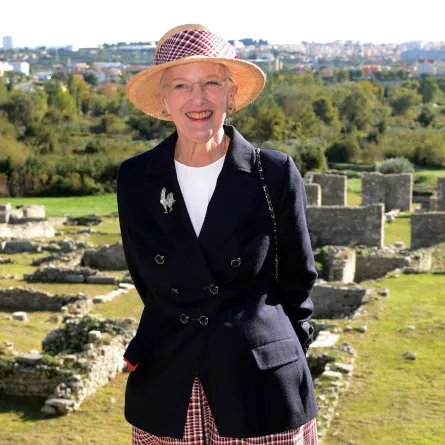 الملكة مارغريت الثانية في كرواتيا (Queen Margrethe II in Croatia). مصدر الصورة:  AFP PHOTO/ STRINGER