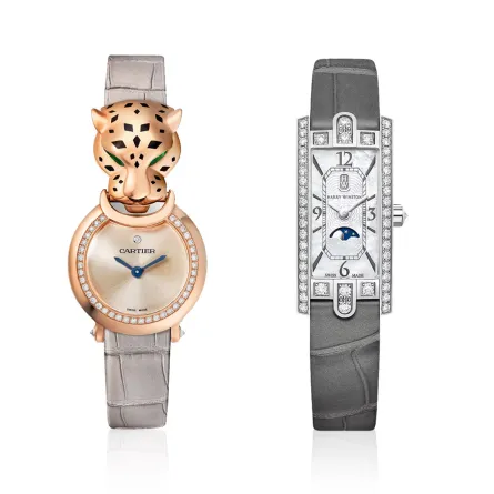 ساعات من جلد التمساح باللون الرمادي من أشهر الدور العالمية