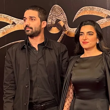 براء عالم  و نور الخضراء على السجادة الحمراء