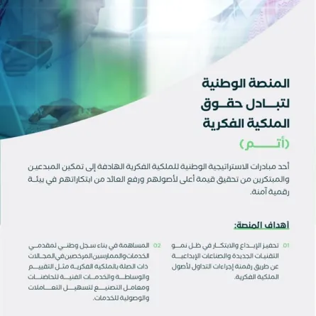 إطلاق مشروع المنصة الوطنية لتبادل حقوق الملكية الفكرية أتم