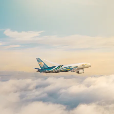 الطيران العماني الأكثر التزاما بالمواعيد في الشرق الأوسط وأفريقيا لعام 2023. الصورة من الحساب الرسمي للطيران العماني على منصة x 