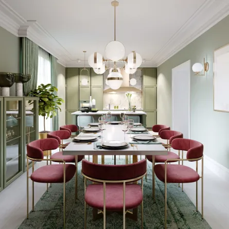 ديكور جذاب يصف غرفة الطعام المعاصرة