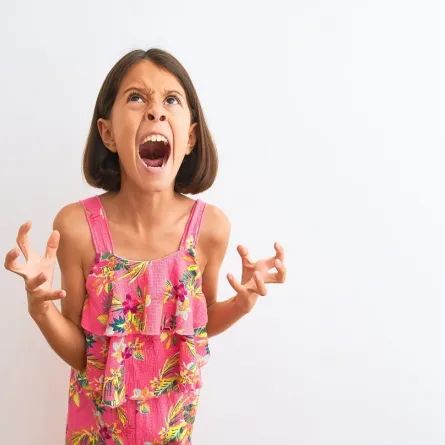 صورة لطفلة تصرخ