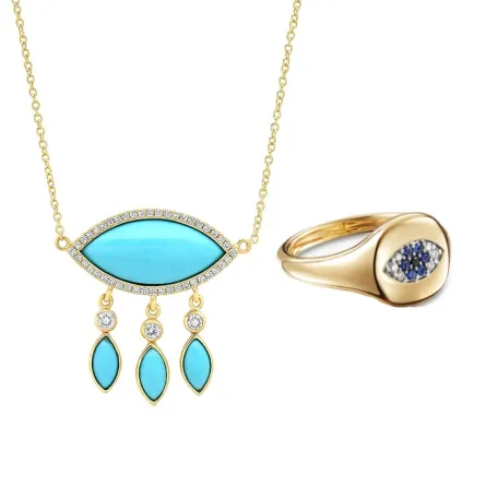 شاهدي أجمل مجوهرات العين الحارسة.. تزيدكِ رَصانة وأناقة