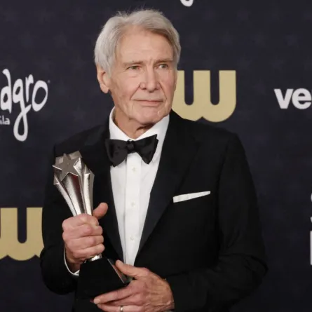 هاريسون فورد في حفل توزيع جوائز اختيار النقاد (Harrison Ford in Critics Choice Awards). مصدر الصورة: Frazer Harrison/Getty Images/AFP