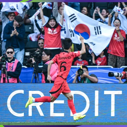 فوز منتخب كوريا الجنوبية على نظيره البحريني. الصورة من الحساب الرسمي لكأس آسيا على منصة x