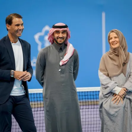 الأسباني رافييل نادال سفيراً لاتحاد التنس السعودي - الصورة من حساب وزير الرياضة على إكس