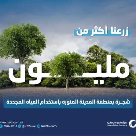 زراعــة أكثر من مليون شجرة بمنطقة المدينة المنورة