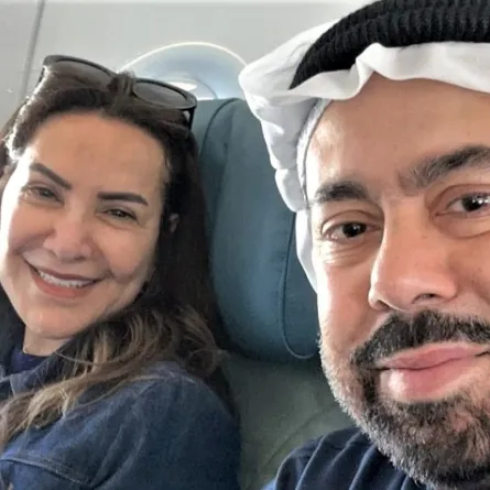 عبدالعزيز المسلم وهدى حسين - الصورة  من حسابه على الانستغرام