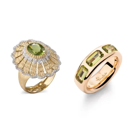 خواتم ذهب مرصوفة بحجر الزبرجد