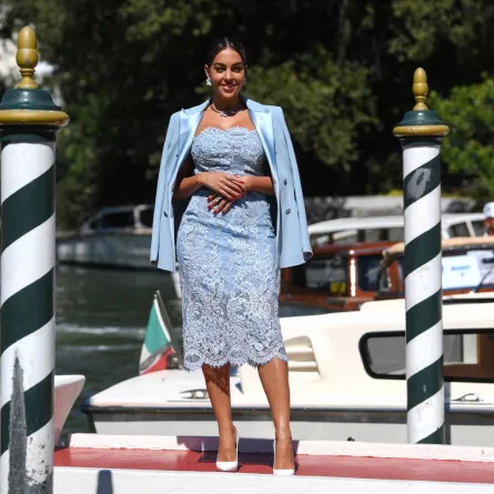 جورجينا رودريغز في مهرجان فينيسيا السينمائي الدولي (Georgina Rodriguez at Venice Film Festival). مصدر الصورة: Filippo MONTEFORTE / AFP