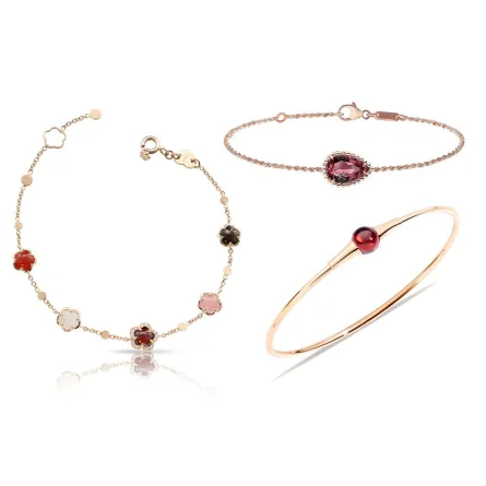 أساور مرصوفة بحجر الغارنيت