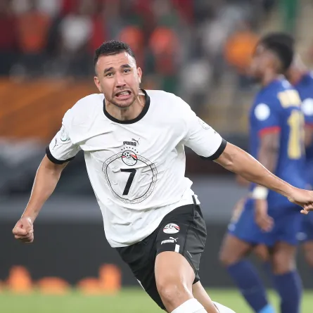 هدف تريزيجيه في مباراة منتخب مصر والرأس الأخضر في أمم إفريقيا - الصورة من كاف عربي على منصة إكس