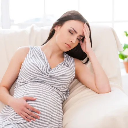 صورة لحامل تشعر بالدوخة