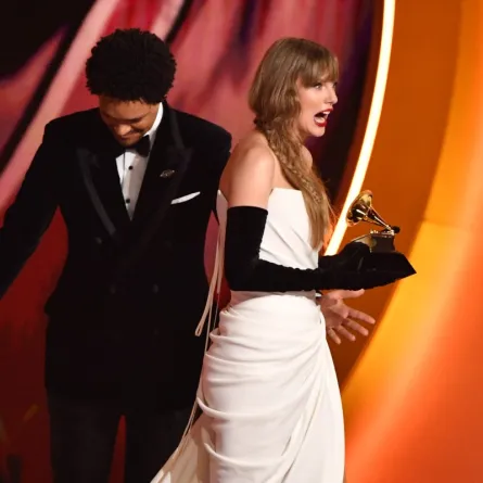 تايلور سويفت Taylor Swift في حفل الغرامي (مصدر الصورة: Valerie Macon / AFP)