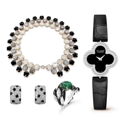 مجوهرات مرصوفة بحجر الأونيكس من أشهر الدور العالمية