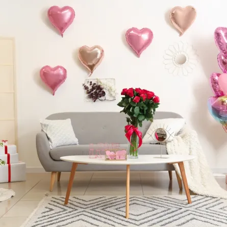 تزيين المنزل بالنباتات، في مناسبة يوم الحب