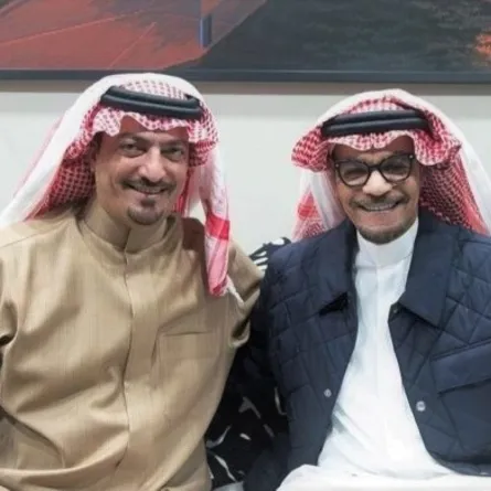 الأمير سعود بن عبد الله ورابح صقر- الصورة من حساب روتانا لايف على الانستغرام