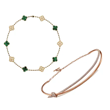 عقود تشوكر مرصوفة بالألماس من أشهر الدور العالمية