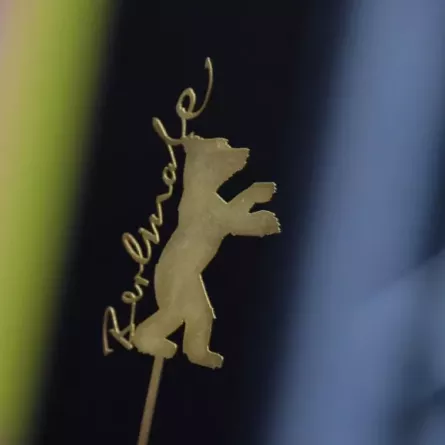 شعار مهرجان برلين السينمائي الدولي. مصدر الصورة: AFP / Tobias SCHWARZ