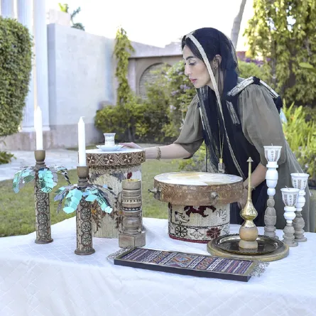 لقطة للمصممة روزان نشار