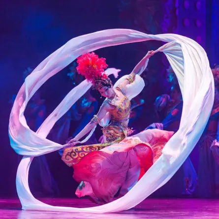 أحد العروض المبهرة الراقصة على خشبة المسرح