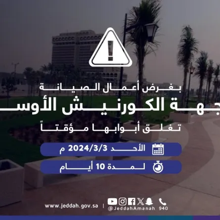 تصميم اغلاق الكورنيش المؤقت