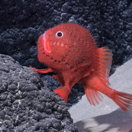 اكتشاف كائنات حية نادرة  -  Credits to Rov subastian/ Schmidt ocean institute on "X" 