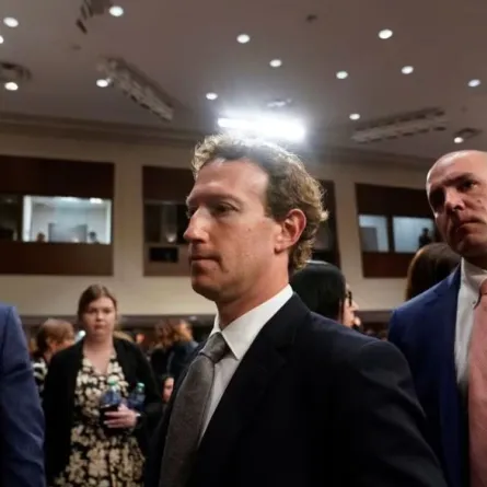 Meta's CEO Mark Zuckerberg looks on during the Senate Judiciary Committee hearing on online child sexual exploitation at the U.S. Capitol, in Washington, U.S., January 31, 2024. REUTERS/Nathan Howard Acquire Licensing Rights