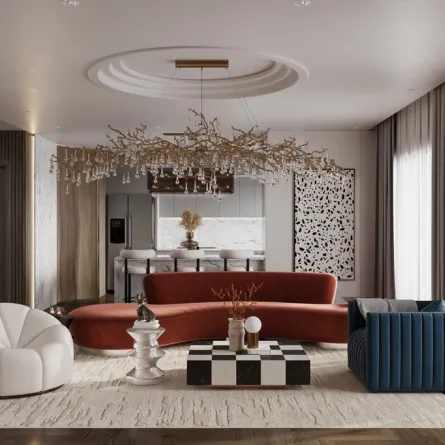 صالة استقبال الضيوف فخمة