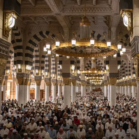 استقبال 90 ألف مصل يومياً في رمضان بالمسجد النبوي - الصورة من حساب الهيئة العامة للعناية بشؤون المسجد النبوي على إكس