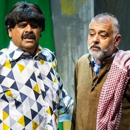 حسن البلام وداود حسين من مسرحية صناع محتوى-الصورة من حسابه على الانستغرام