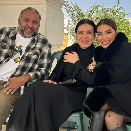 دينا مع روجينا والمخرج رؤوف عبد العزيز -الصورة من حساب روجينا على إنستغرام