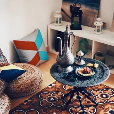 ديكور ركن رمضان، في غرفة المعيشة