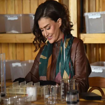 غادة عبد الرازق فى مشهد من مسلسل صيد العقارب