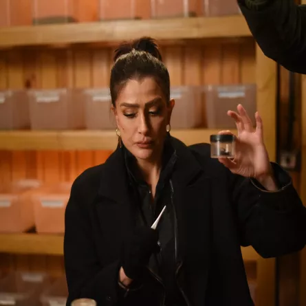 غادة عبد الرازق فى مشهد من مسلسل صيد العقارب