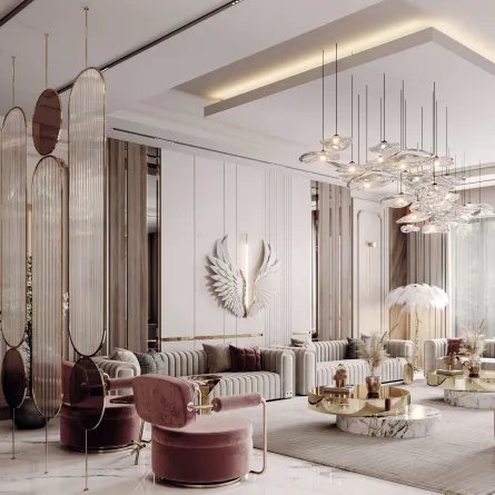 المخمل الأحمر الفاخر مستخدم في تنجيد المقعدين الجانبيين