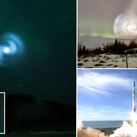  الدوامة التي ظهرت من الضوء الأبيض الساطع