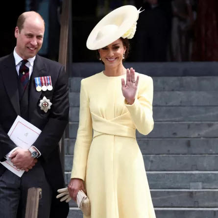 كيت ميدلتون والأمير ويليام في كاتدرائية القديس بولس في لندن(Prince William and Catherine at Saint Paul's Cathedral in London). مصدر الصورة: HENRY NICHOLLS / POOL / AFP