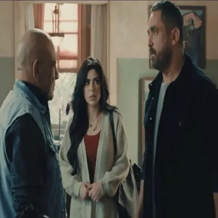 مشهد من مسلسل "بيت الرفاعي" - الصورة من شاشة عرض المسلسل